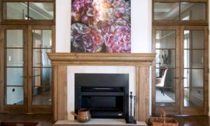 Internal image of home with timber windows and door styles